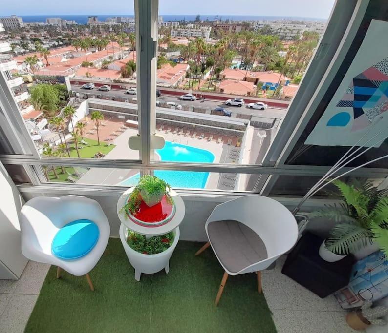 פלאייה דל אינגלז Traumhafte Wohnung Mit Panoramablick Und Pool מראה חיצוני תמונה