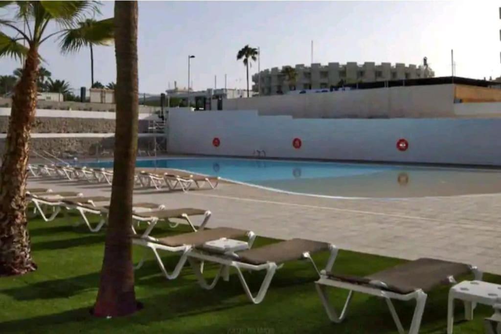 פלאייה דל אינגלז Traumhafte Wohnung Mit Panoramablick Und Pool מראה חיצוני תמונה